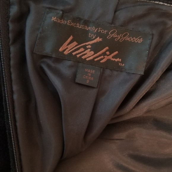 Black suede pencil skirt  Junior size 3 - Picture 3 of 4